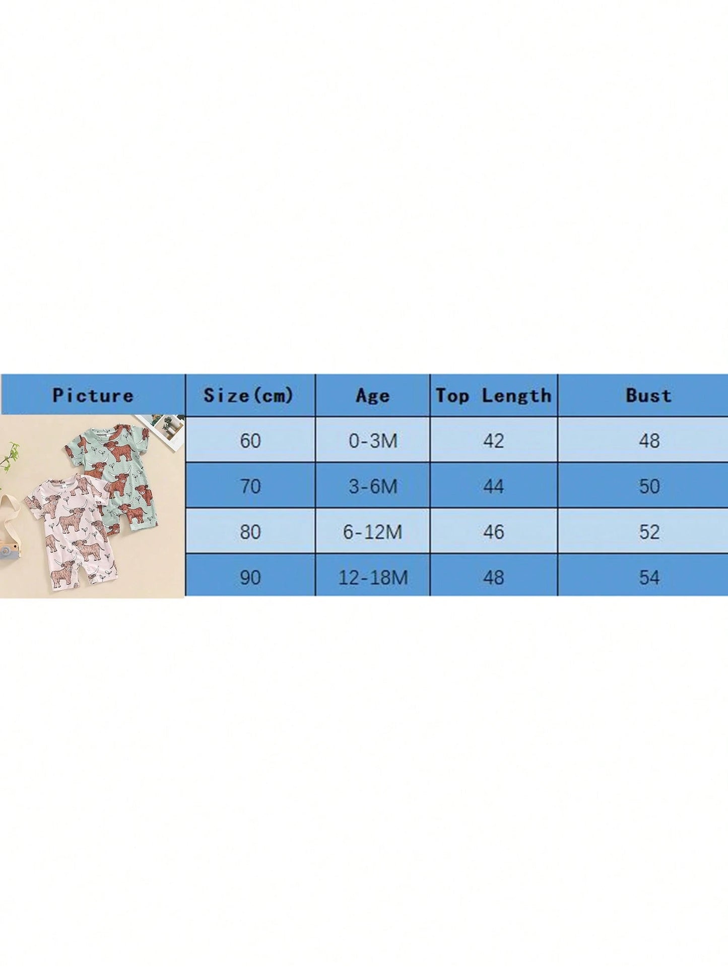 Summer Western Baby Clothes Highland Cow Print Jumpsuit Short Sleeve One Piece Bodysuit Country Baby Outfit