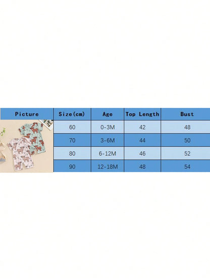 Summer Western Baby Clothes Highland Cow Print Jumpsuit Short Sleeve One Piece Bodysuit Country Baby Outfit