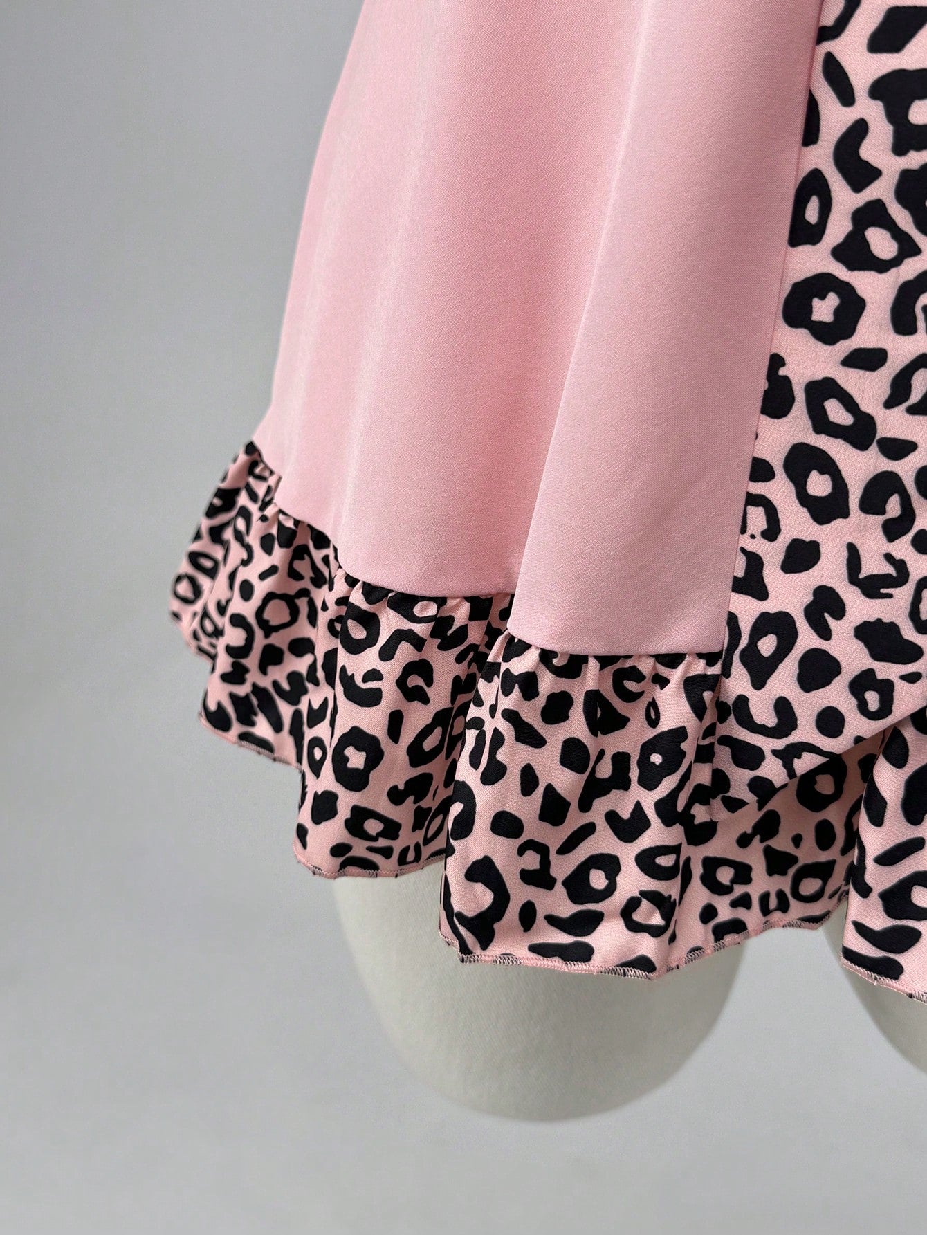 Sunspun Plus Size Spring/Summer Pink Leopard Print Patchwork Vacation Camisole Tank Top