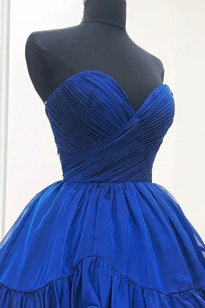 Sweetheart Blue A-line Organza Homecoming Dresses Teenager Birthday Ball Gown,AST1866