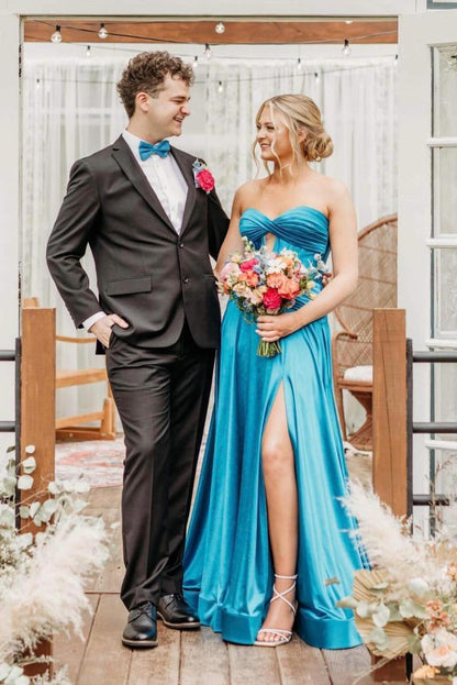 Sweetheart Burgundy Keyhole A-lin Long Prom Dress