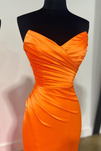 Sweetheart Hot Pink Ruched Mermaid Long Formal Dress