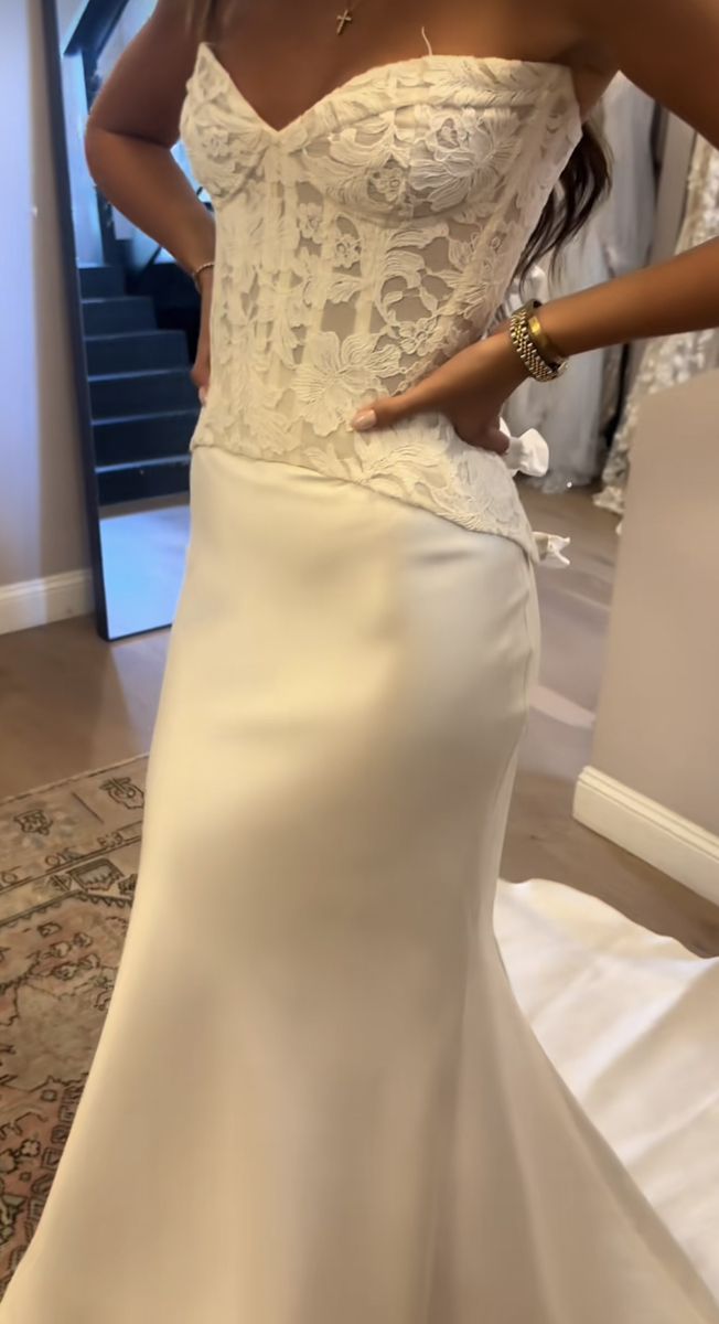 Sweetheart Lace Mermaid Wedding Dresses Sleeveless Bridal Party Dress,AST1963