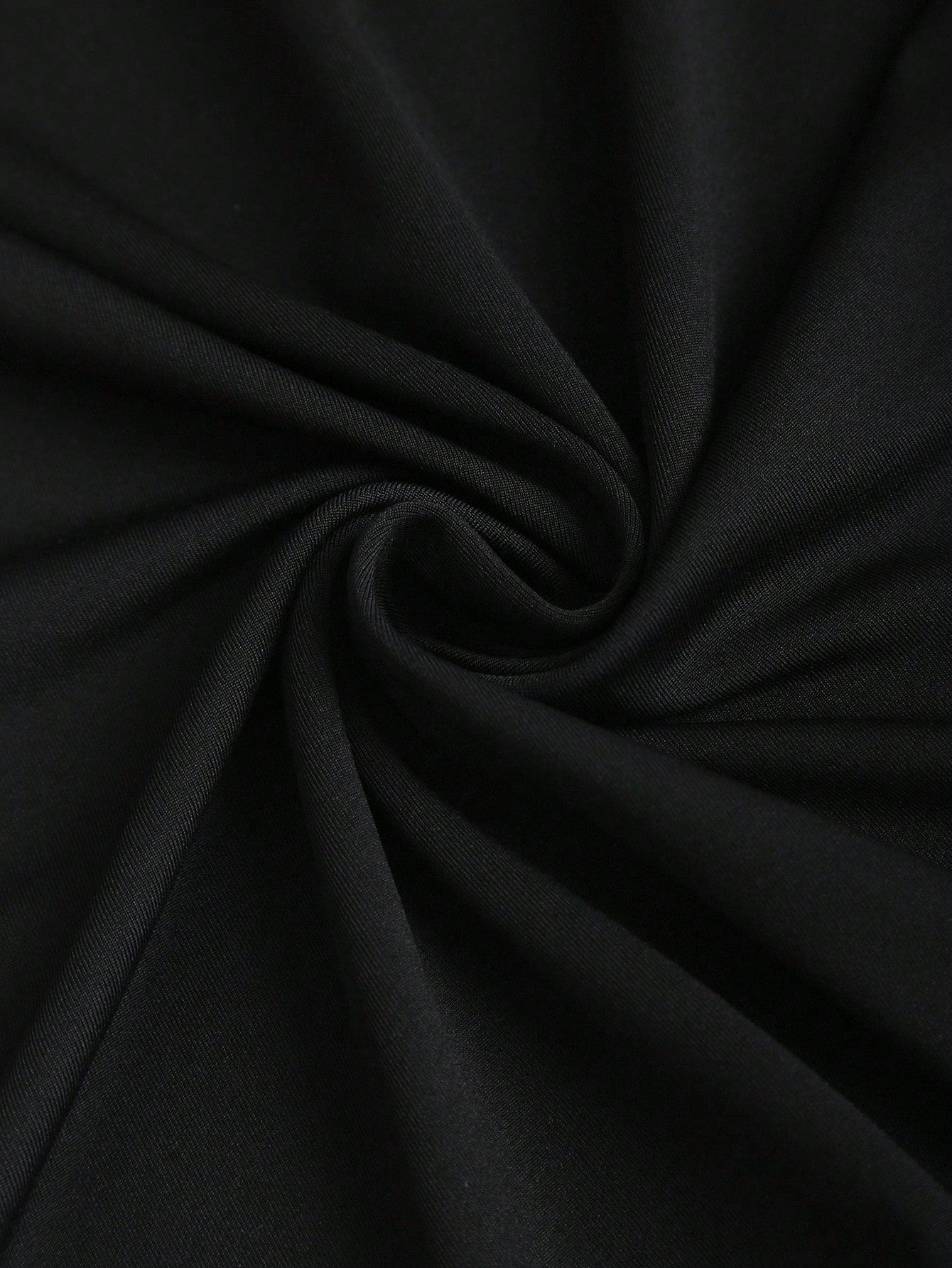 Sweetra Asymmetrical Neck Flutter Sleeve Sexy Black Bodycon Dress, Waist Cinched And Bodycon, Elegant French Style