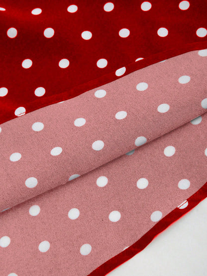 Sweetra Elegant Polka Dot Backless Halter Dress For Summer