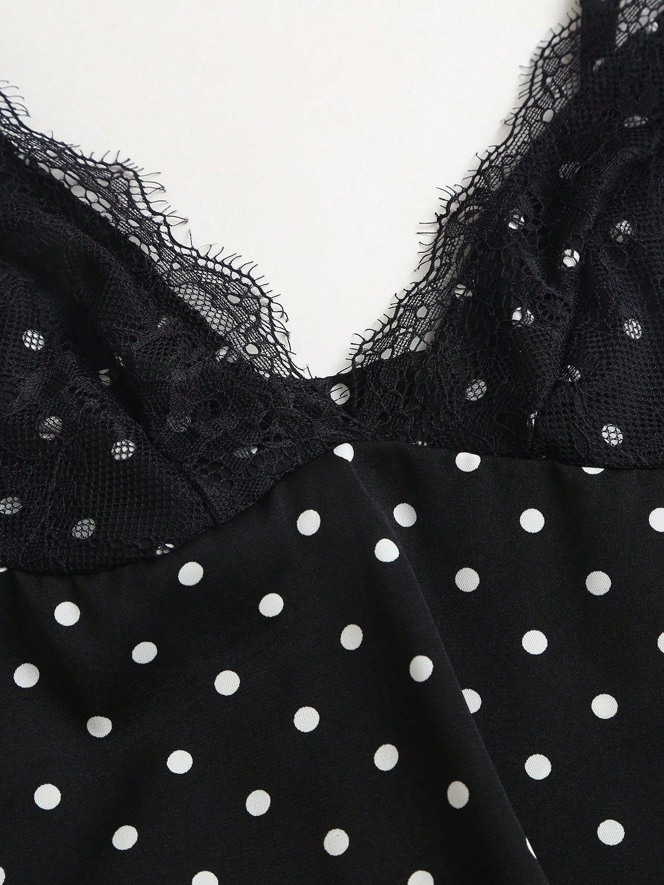 Sweetra Fashionable Hot Girl Style Casual Spaghetti Strap Vacation Sexy V-Neck Lace Patchwork Design A-Line Slimming Summer Elegant New Women's Dress
