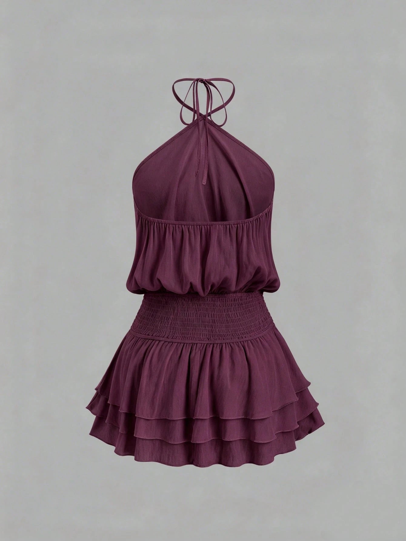 Sweetra Pink Spicy Sexy Street Style Backless Mini Dress, Halter Neck, Suitable For Dates, Vacation, Summer