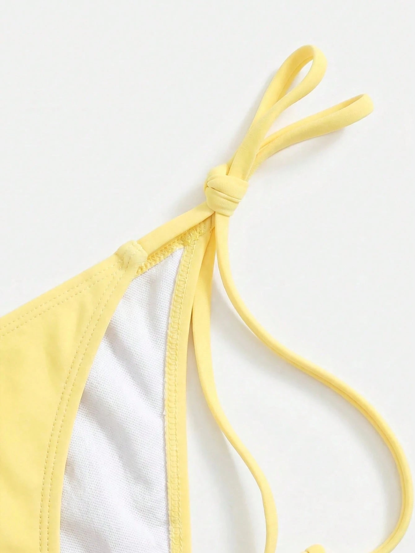 Sweetra Solid Color Two-Piece Swimsuit Set For Vacation Beach