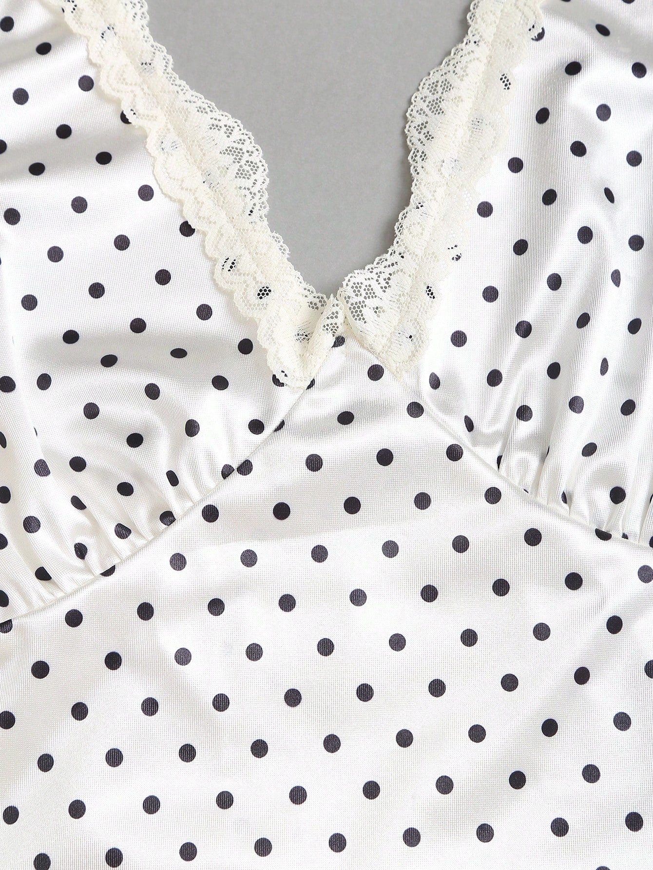 Sweetra Women's Elegant Vintage Polka Dot Satin Dress, Comfortable And Versatile For Beach Vacation, Spring/Summer