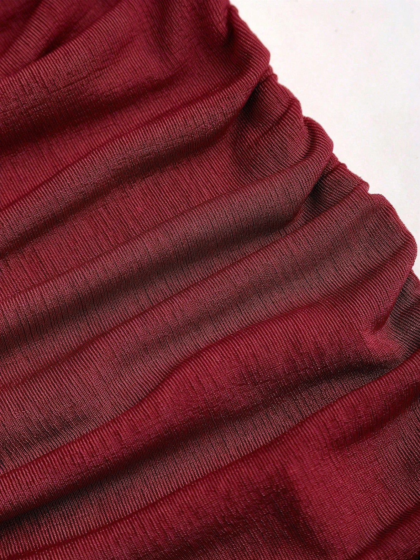 Sweetra Women Summer Burgundy Gold Winter 70s Retro Party Dress, Backless Chain Decor Plunging Neckline Ruched Mini Spaghetti Strap Bodycon Dress