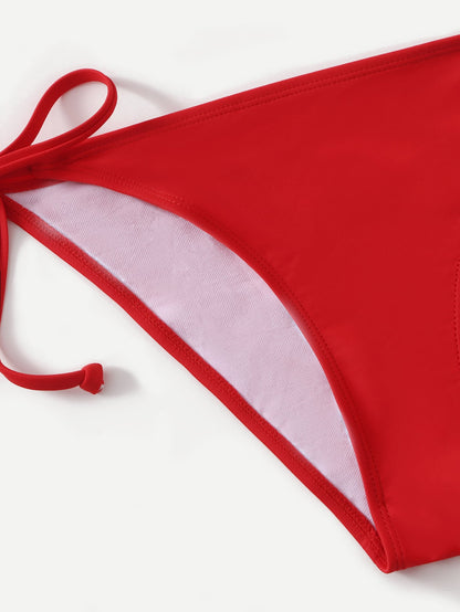 Swim 2025 Solid Color Halter Twist Bikini Swimwear