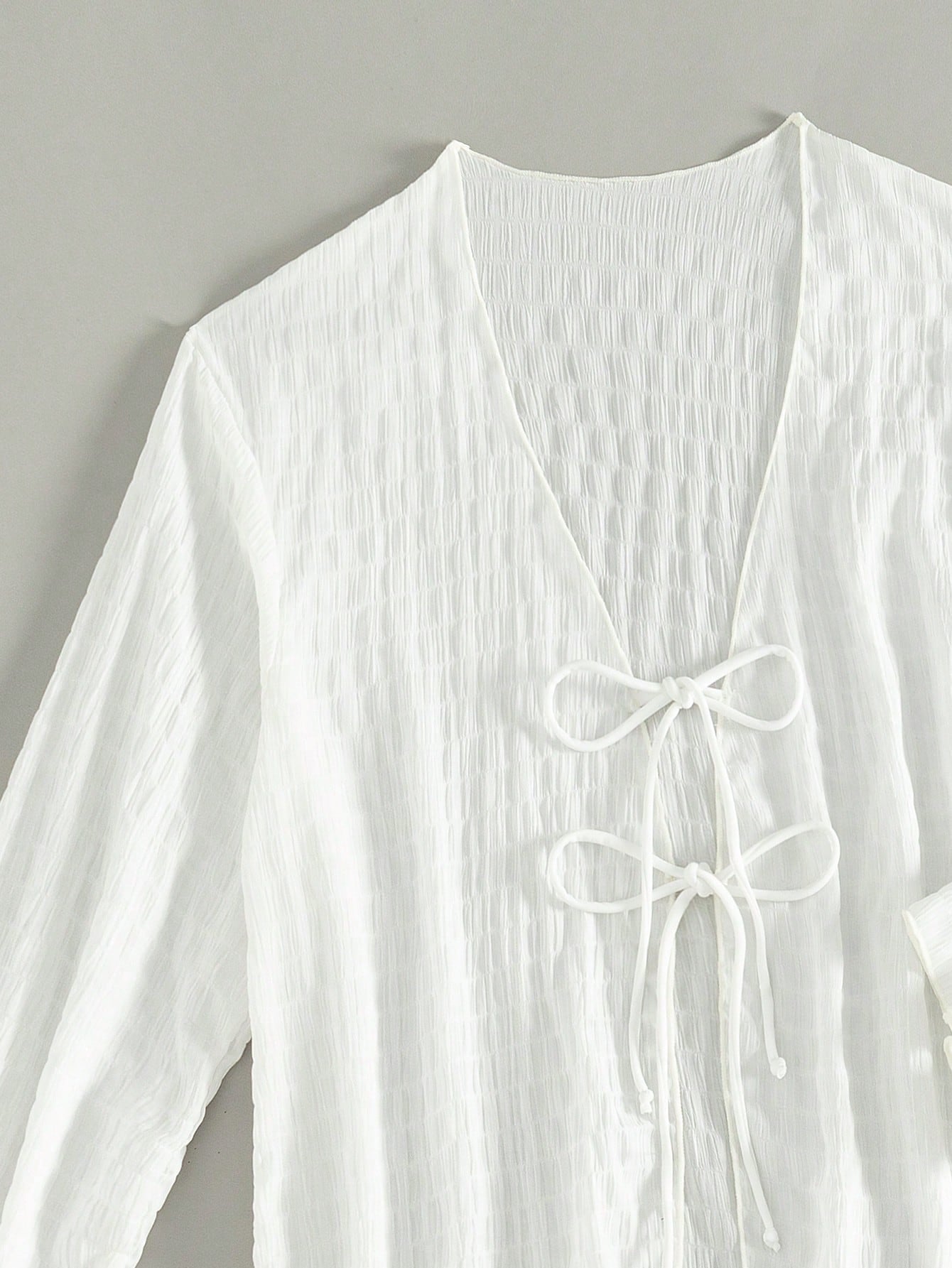 Swim 2pcs/Set Solid Color Textured Beach Cover-Up, Summer