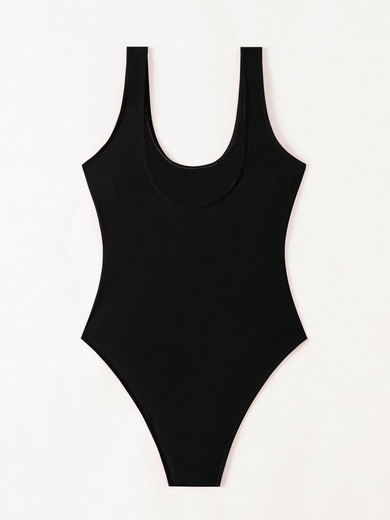 Swim Basics 2025 Women's Solid Color Camisole One-Piece Swimsuit, Vacation For Summer