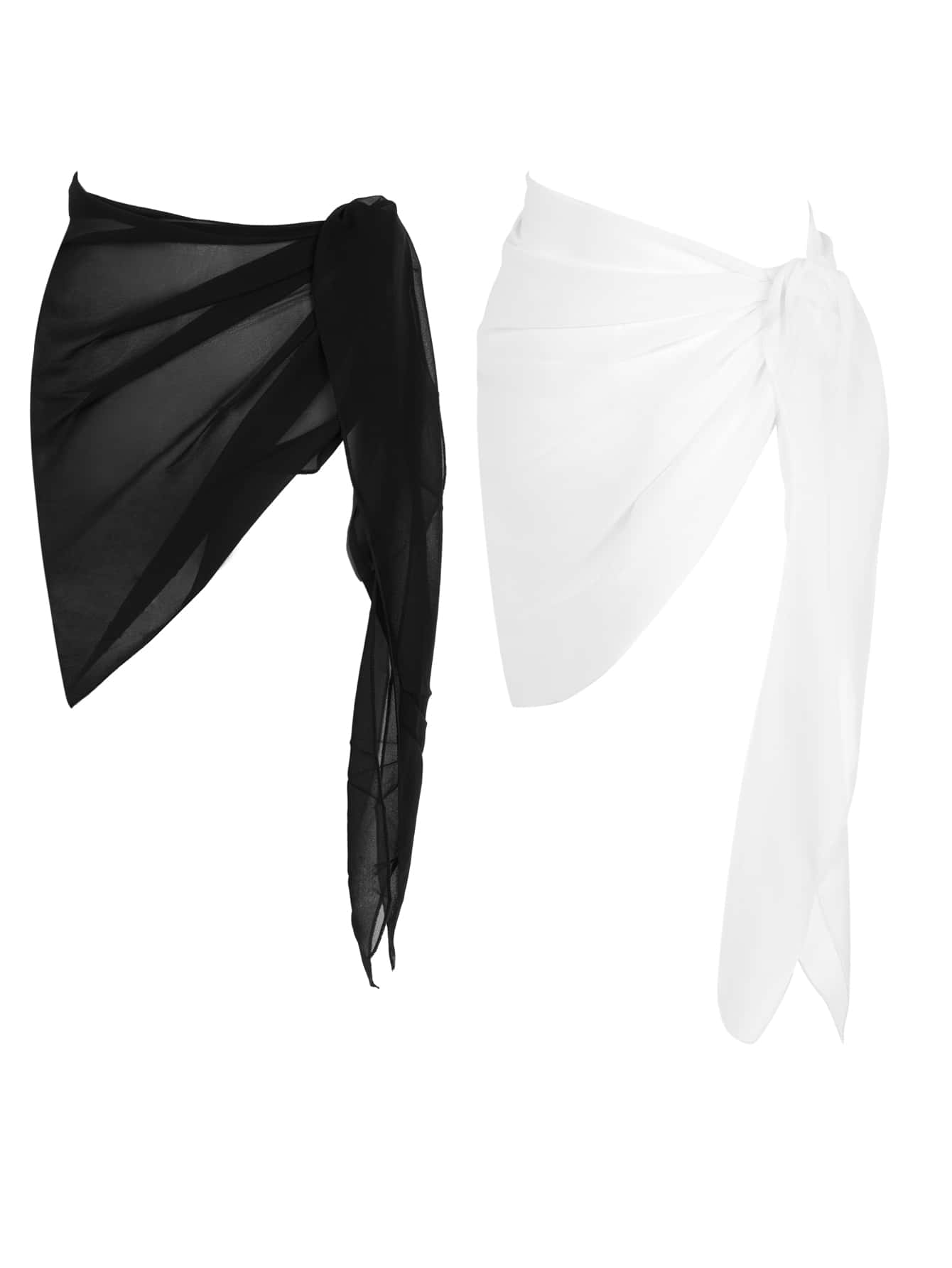 Swim Basics 2pcs Women Plain Casual Cover Up Set For Summer Beach Vacation