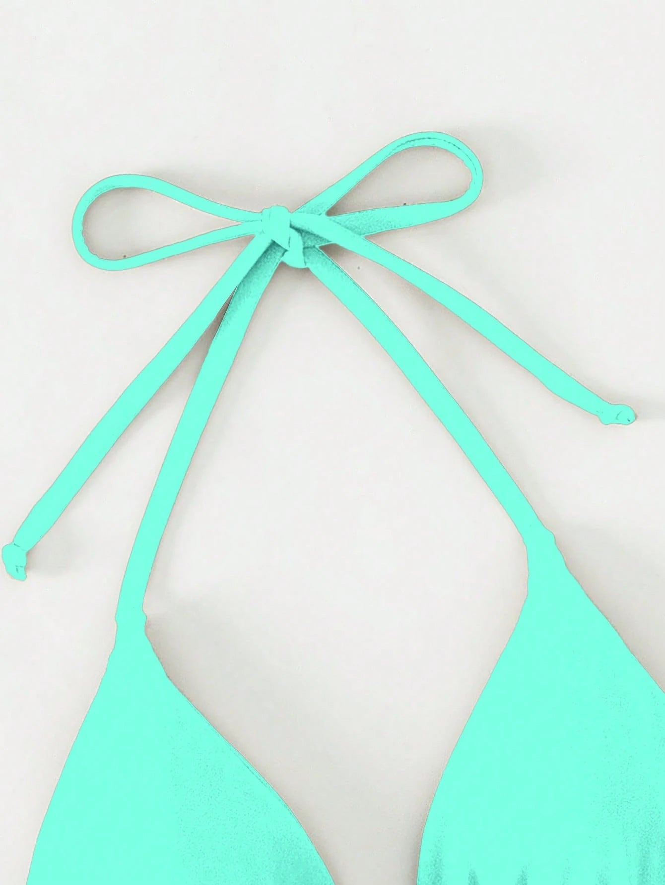 Swim Basics Summer Beach Halter Triangle Bikini Top