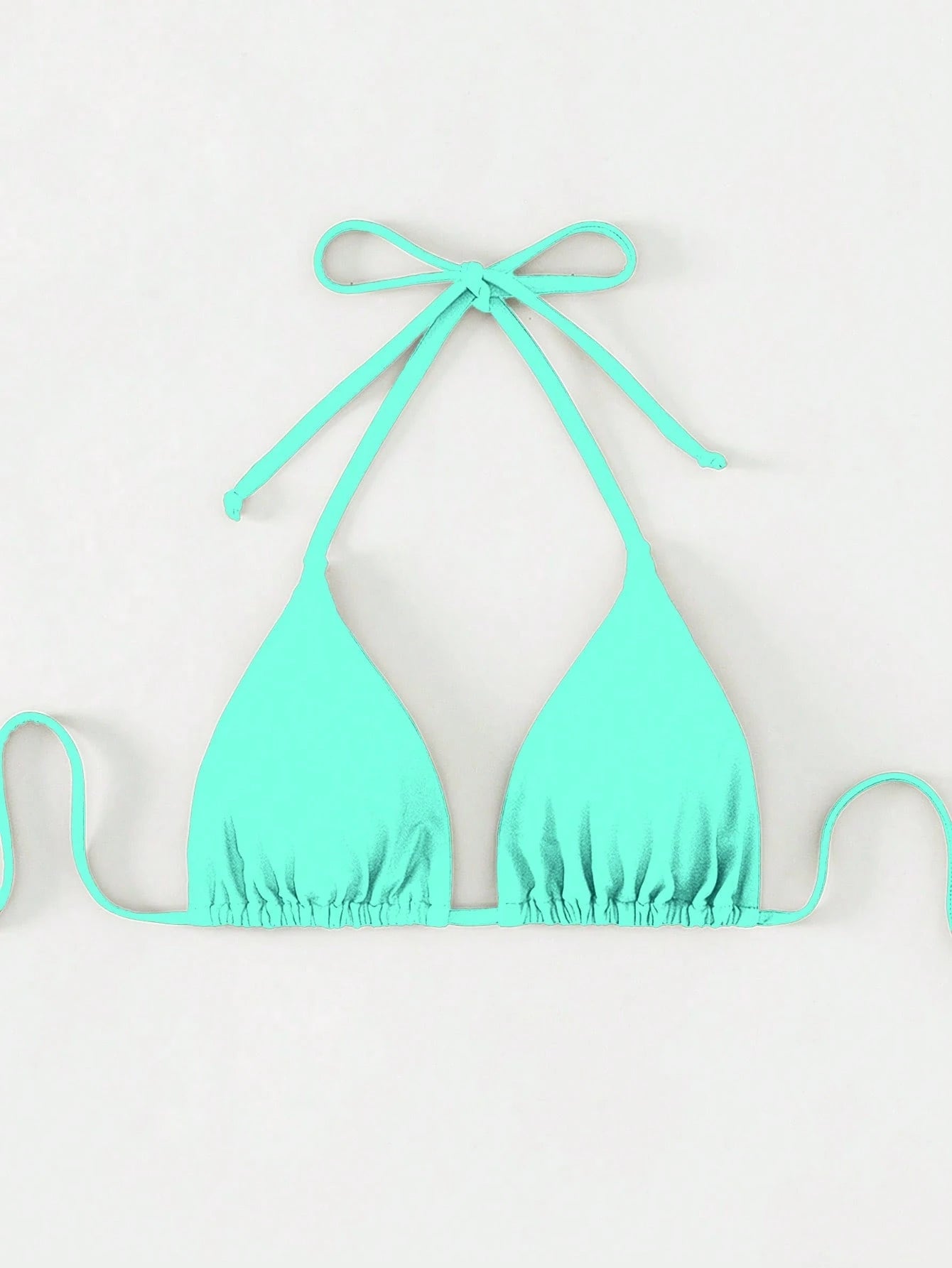 Swim Basics Summer Beach Halter Triangle Bikini Top