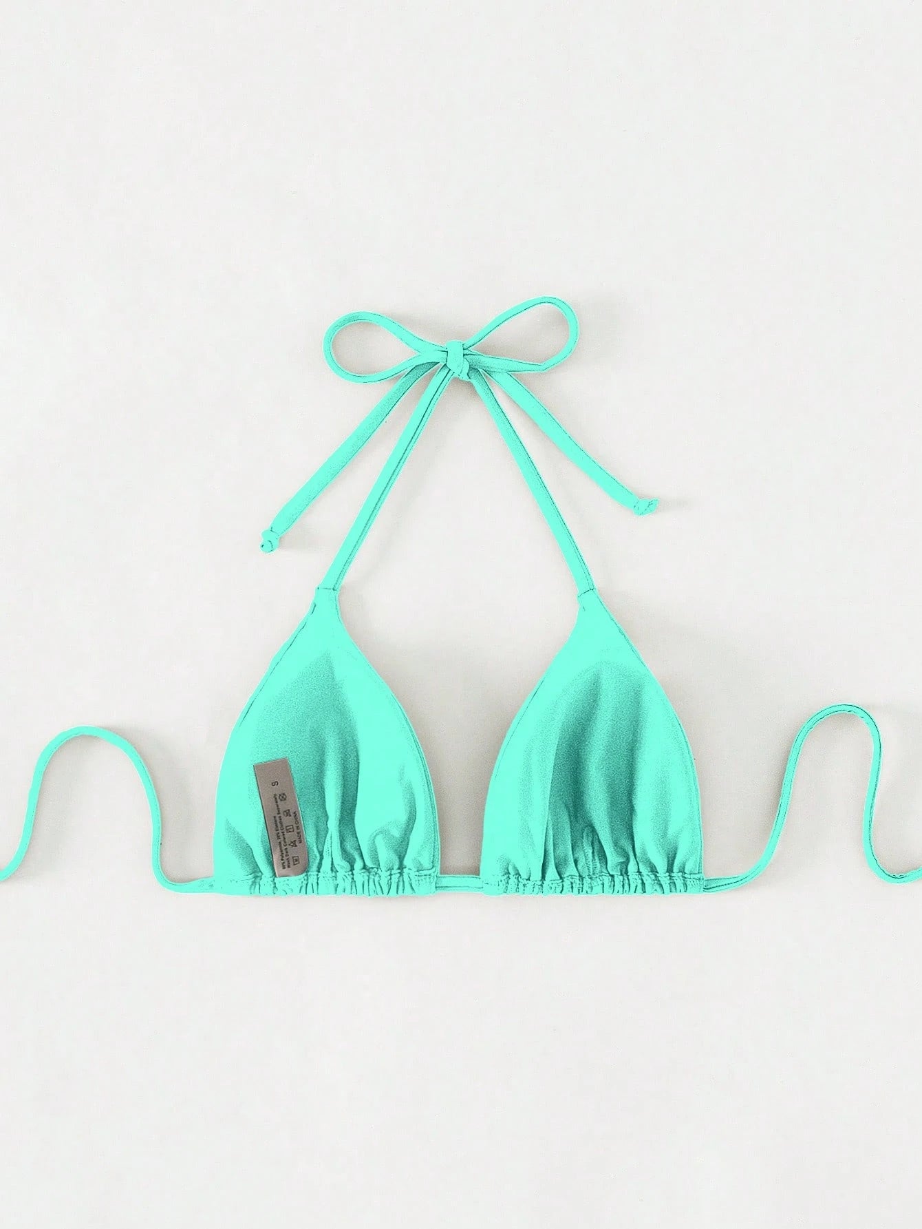 Swim Basics Summer Beach Halter Triangle Bikini Top