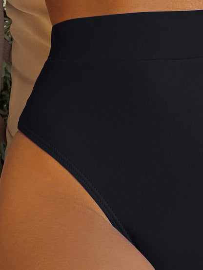 Swim Basics Summer Beach High Waisted Bikini Panty