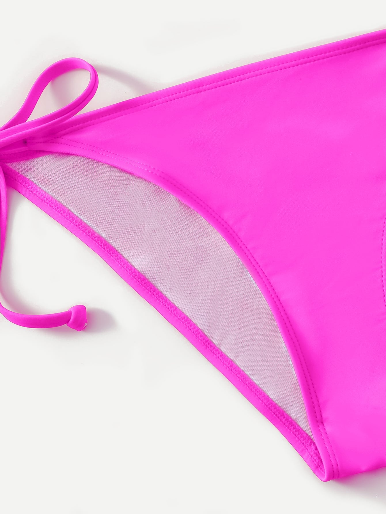 Swim Basics Summer Beach Mono Bikini Set Halter Triangle Bra & Tie Side Bottom 2 Pieces Bikini