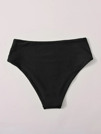 Swim Basics Summer Beach Plain High Waisted Bikini Panty