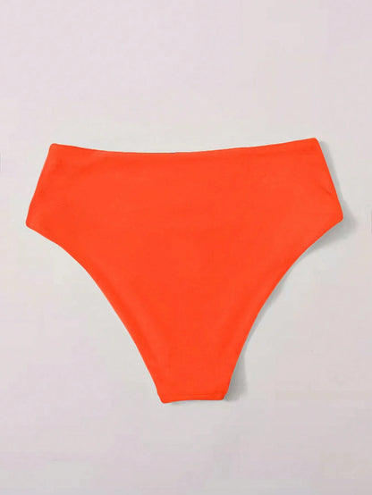 Swim Basics Summer Beach Plain High Waisted Bikini Panty