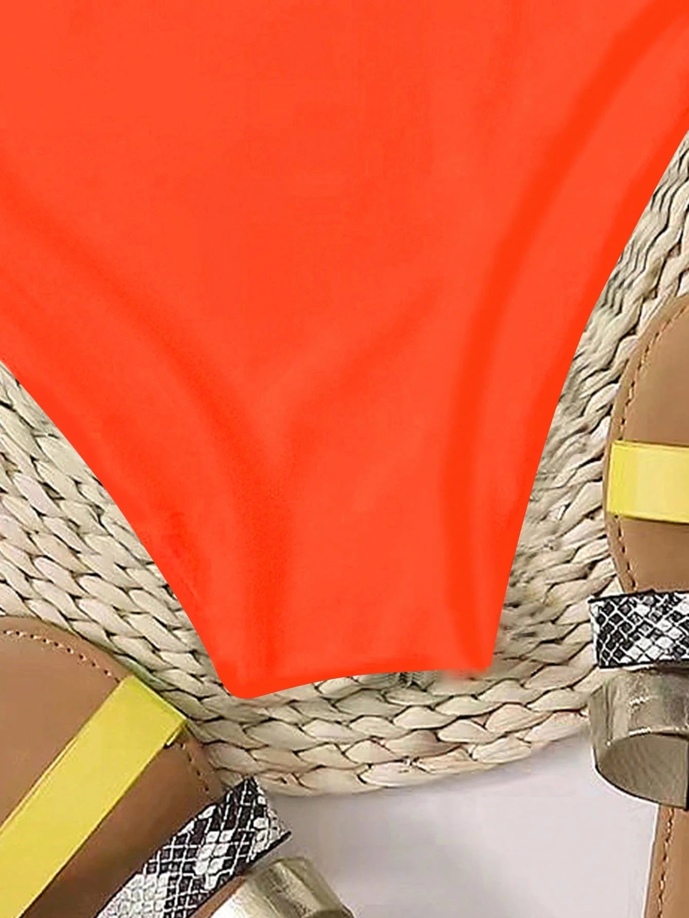 Swim Basics Summer Beach Plain High Waisted Bikini Panty