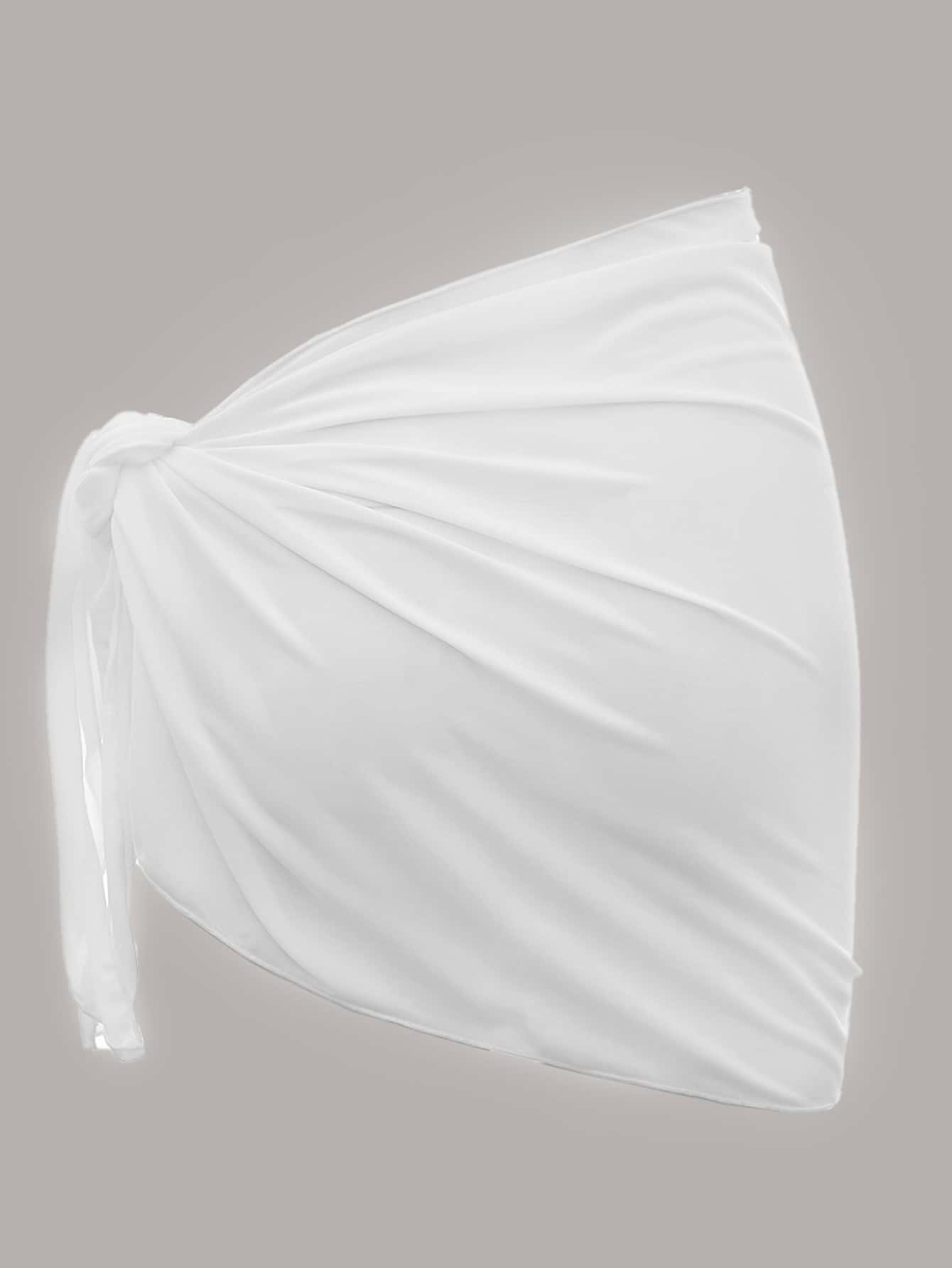 Swim Basics Summer Beach Plain Knot Side Beach Skirt