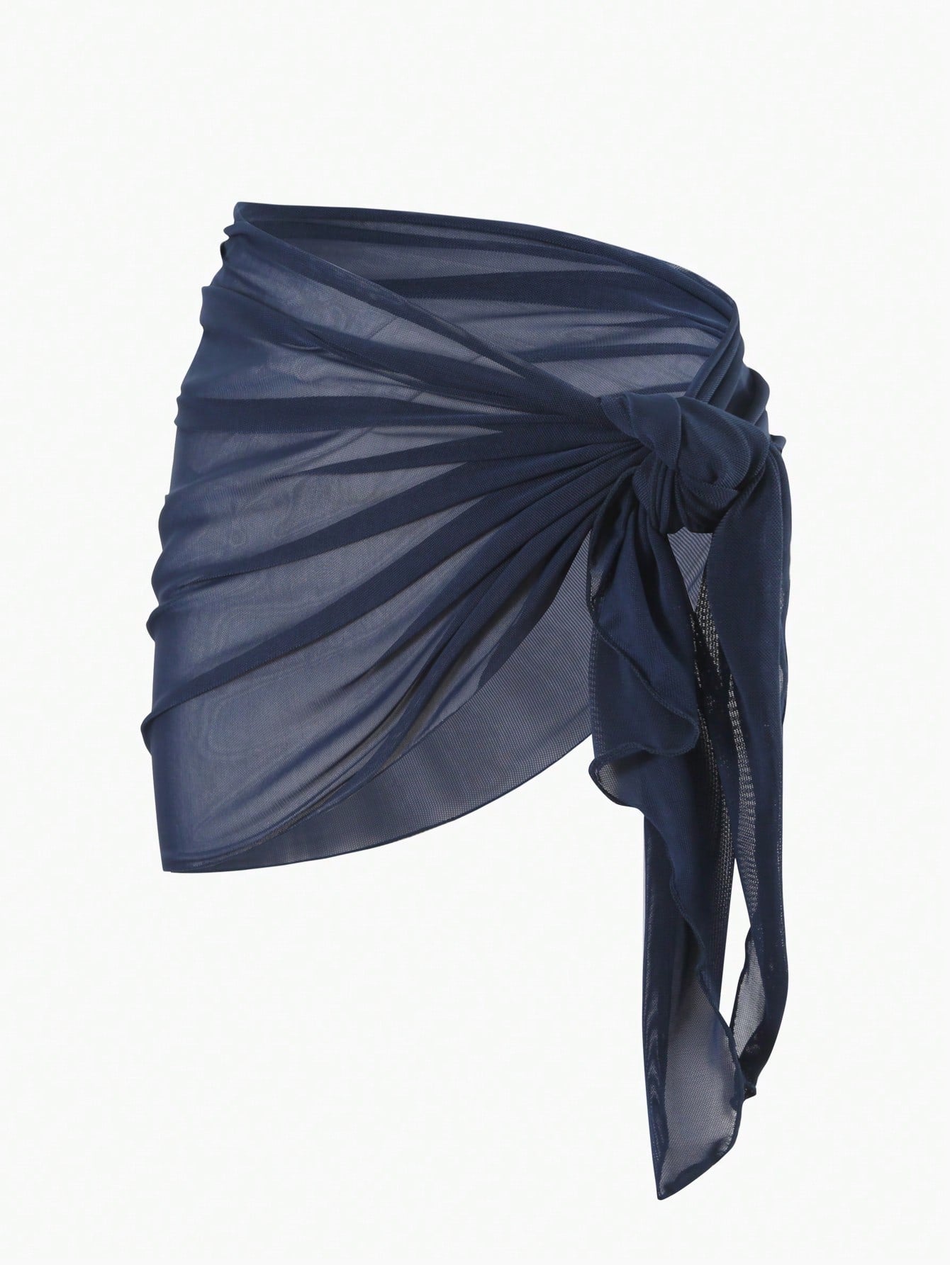 Swim Basics Summer Beach Plain Knot Side Beach Skirt