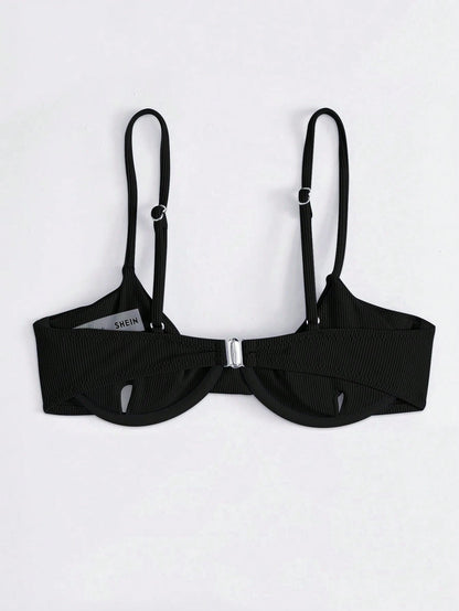 Swim Basics Summer Beach Rib Underwire Bikini Top
