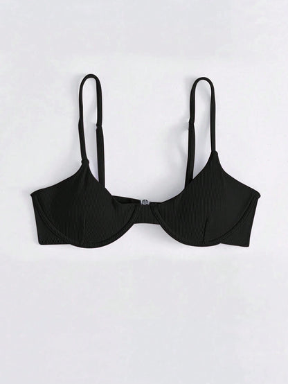 Swim Basics Summer Beach Rib Underwire Bikini Top