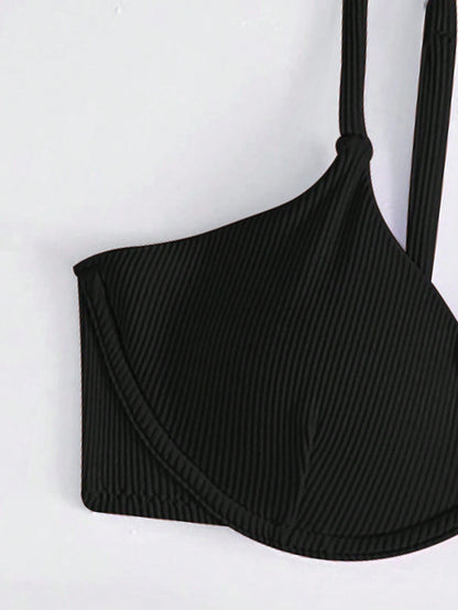 Swim Basics Summer Beach Rib Underwire Bikini Top