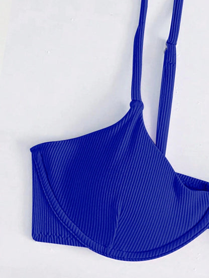 Swim Basics Summer Beach Rib Underwire Bikini Top