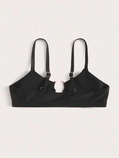 Swim Basics Summer Beach Ring Linked Bikini Top