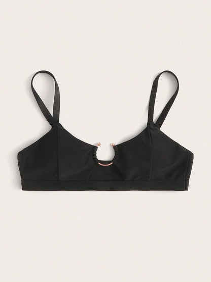 Swim Basics Summer Beach Ring Linked Bikini Top