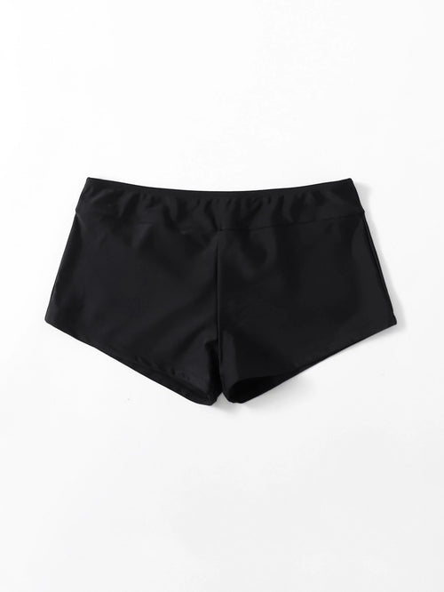 Swim Basics Summer Beach Solid Bikini Shorts