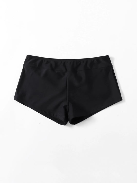 Swim Basics Summer Beach Solid Bikini Shorts