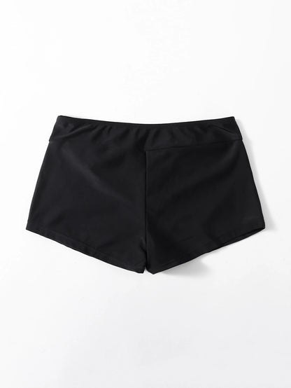 Swim Basics Summer Beach Solid Bikini Shorts