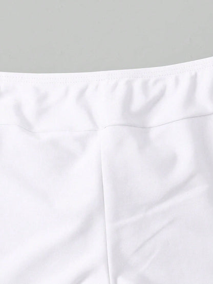 Swim Basics Summer Beach Solid Bikini Shorts