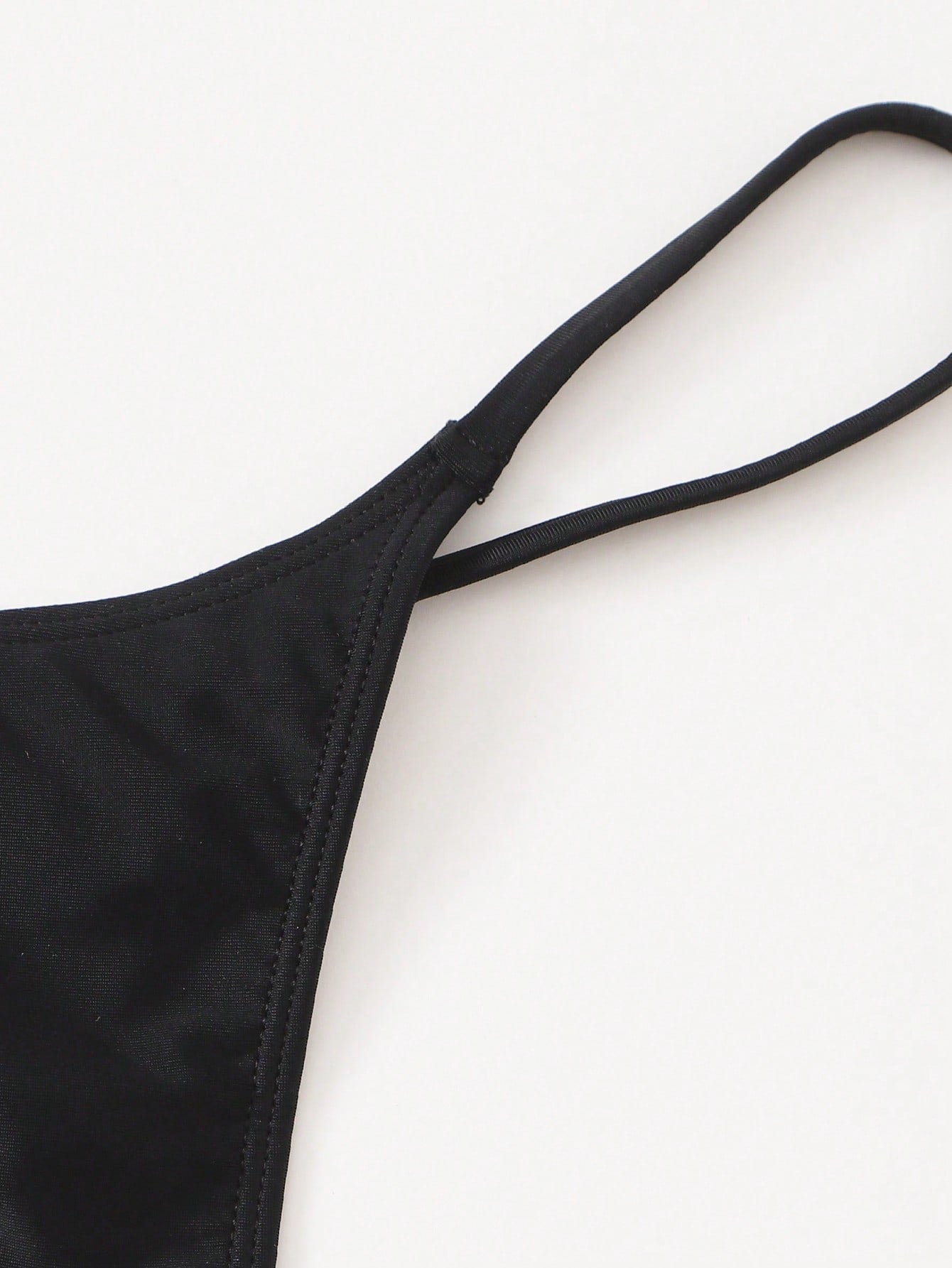 Swim Basics Summer Beach Solid Thong Bikini Panty