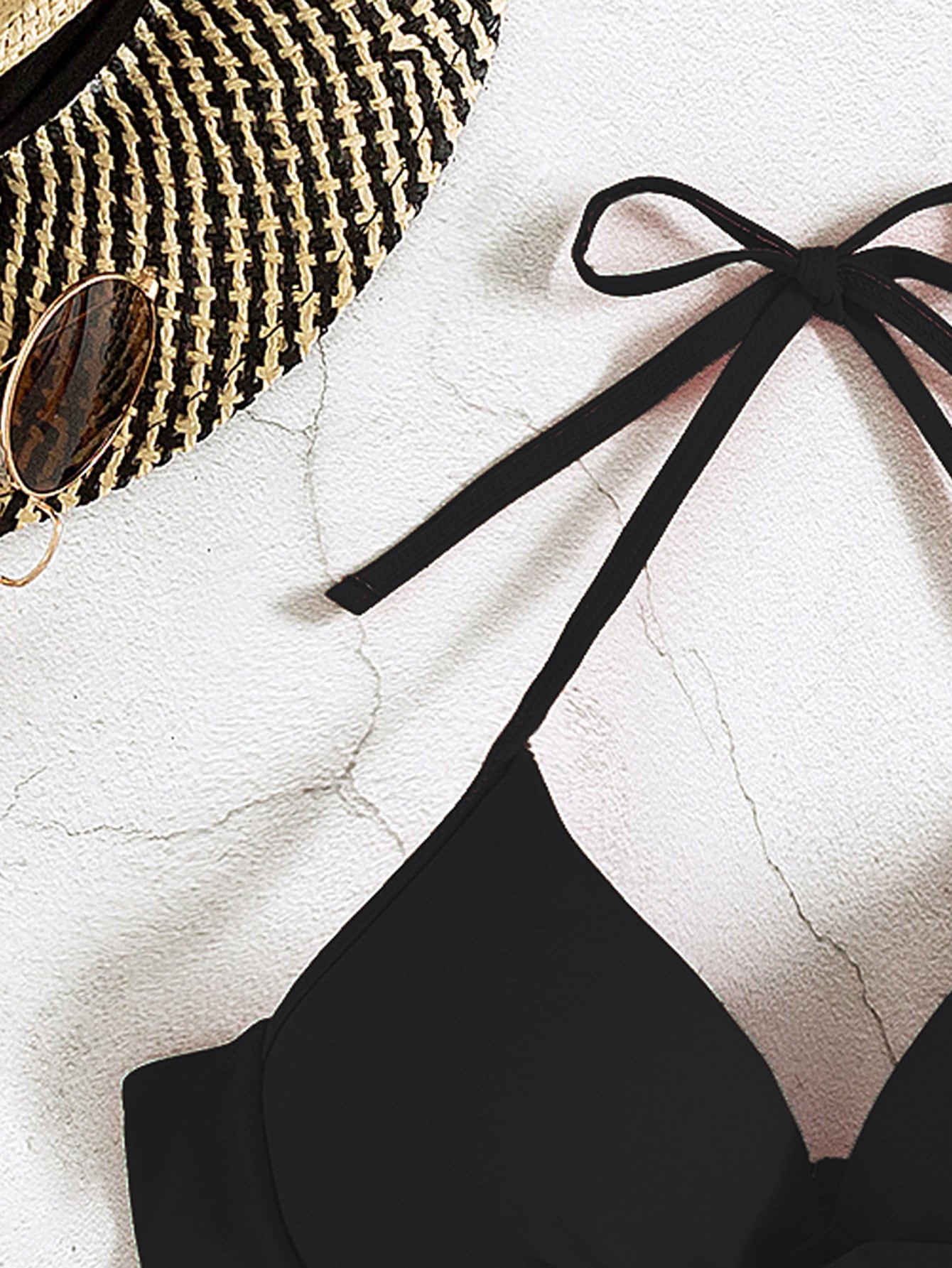 Swim Basics Summer Beach Wrap Push Up Bikini Top