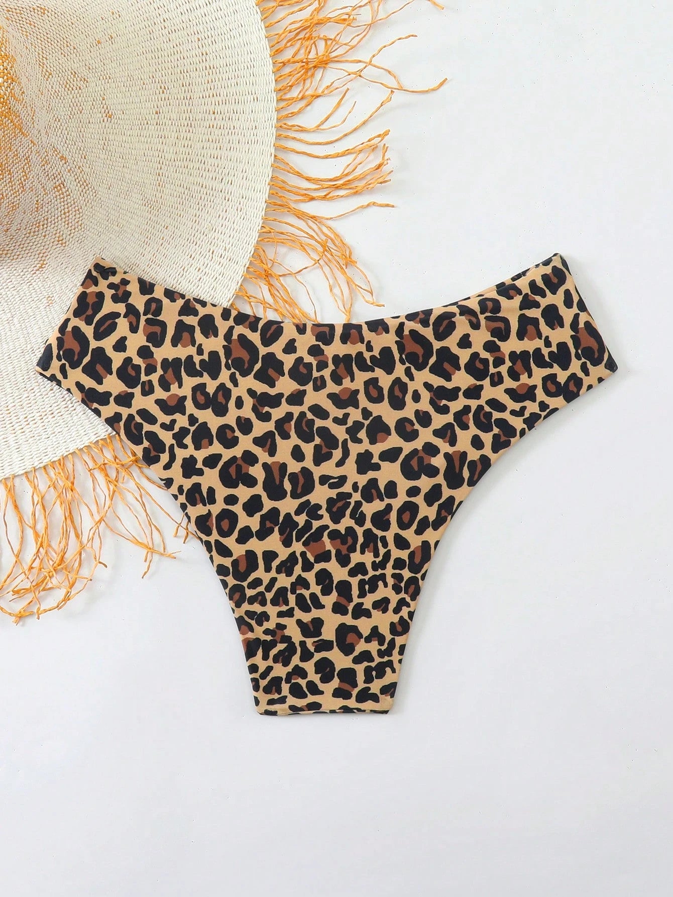 Swim Basics Women's Leopard Print Bikini Bottom, Sexy Swimwear