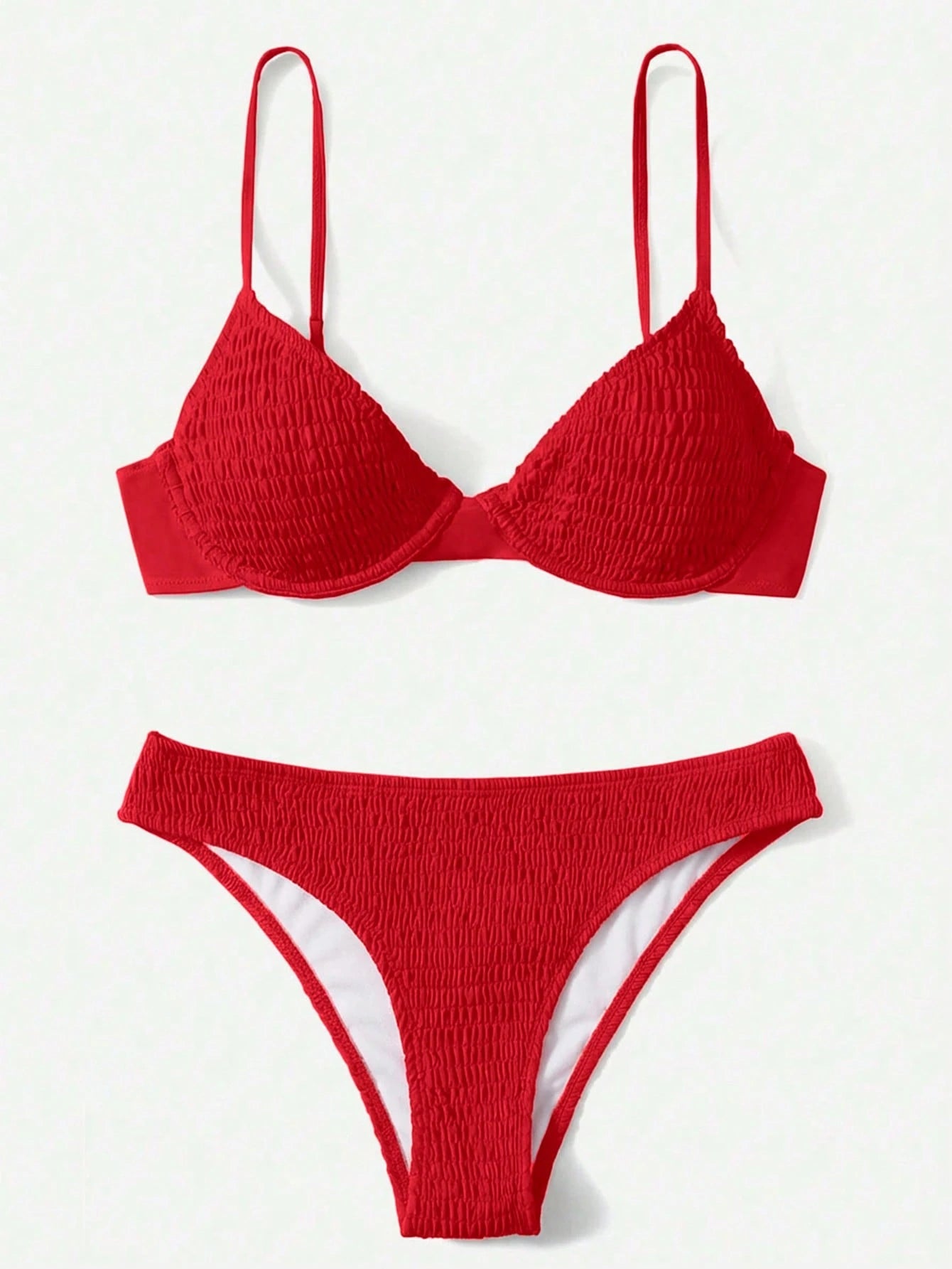 Swim Basics Women's Solid Color Halter Sexy Bikini Swimwear Set With Underwire, Summer Beach