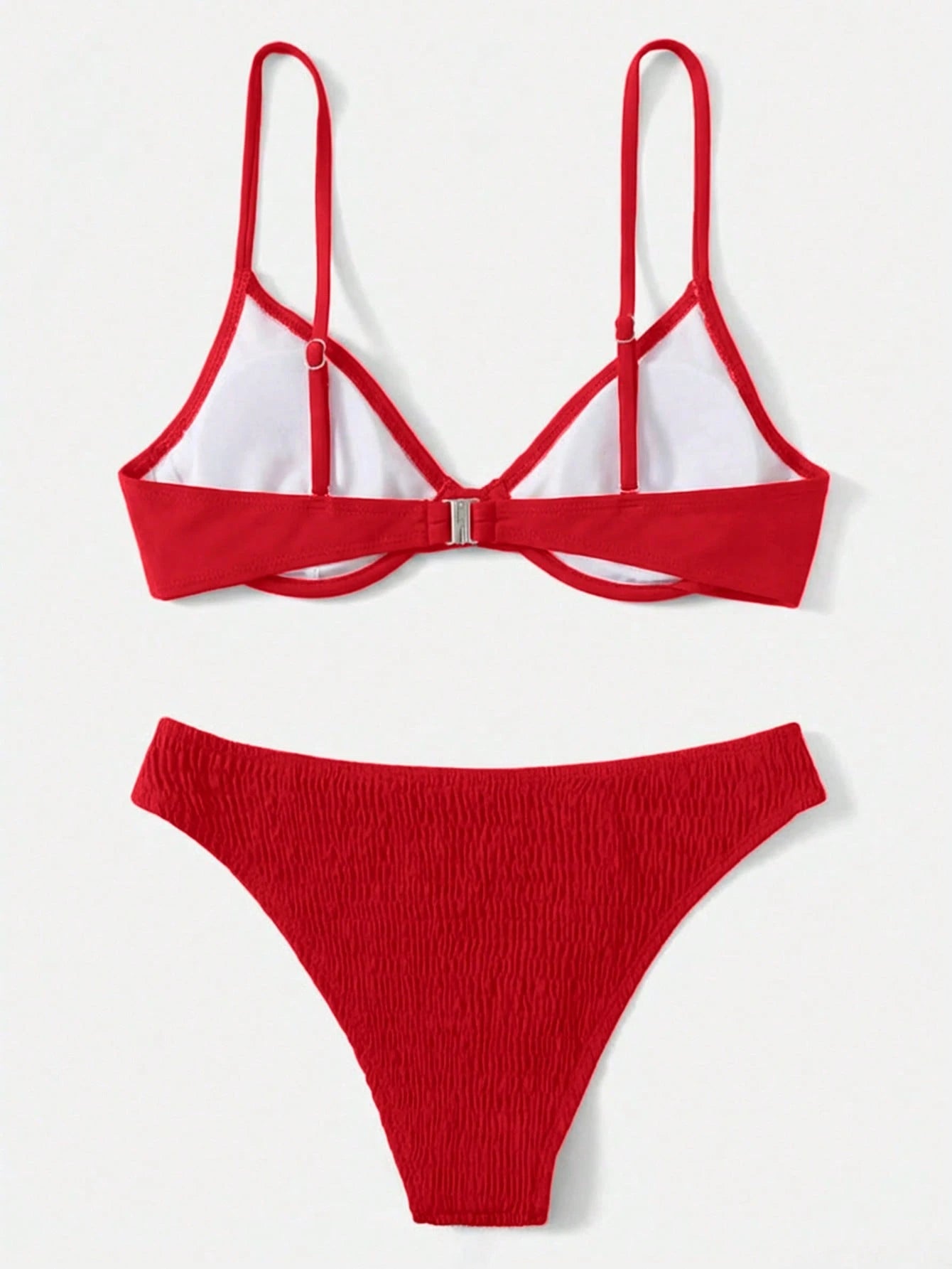 Swim Basics Women's Solid Color Halter Sexy Bikini Swimwear Set With Underwire, Summer Beach