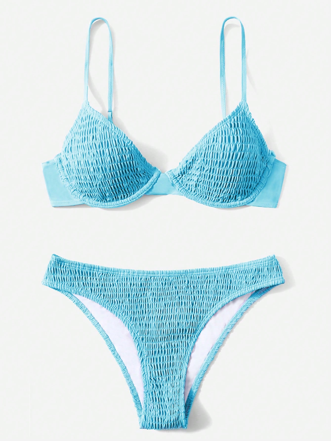 Swim Basics Women's Solid Color Halter Sexy Bikini Swimwear Set With Underwire, Summer Beach