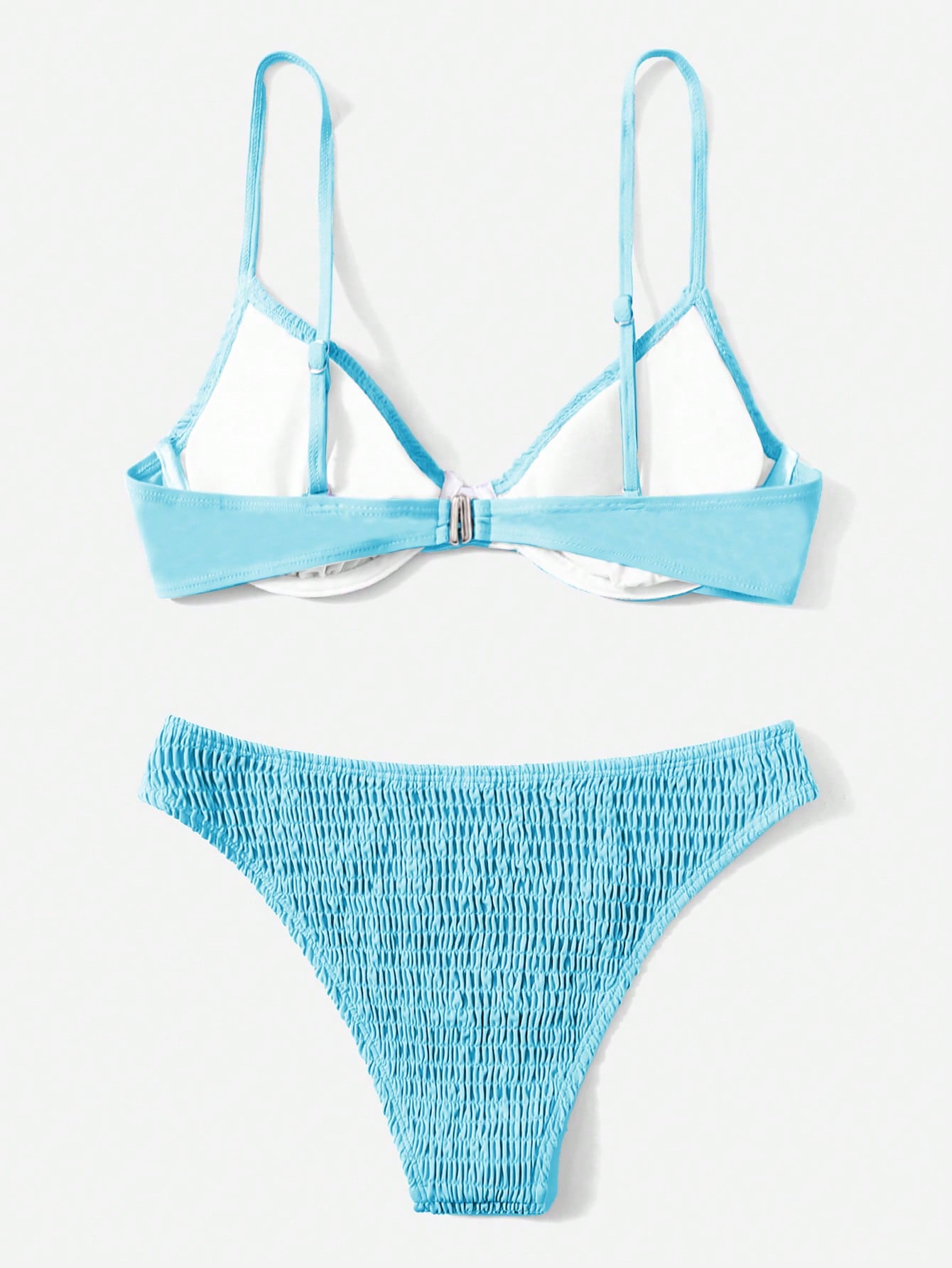 Swim Basics Women's Solid Color Halter Sexy Bikini Swimwear Set With Underwire, Summer Beach