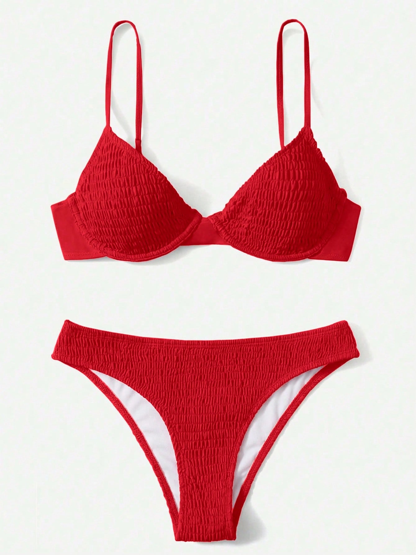Swim Basics Women's Solid Color Halter Sexy Bikini Swimwear Set With Underwire, Summer Beach