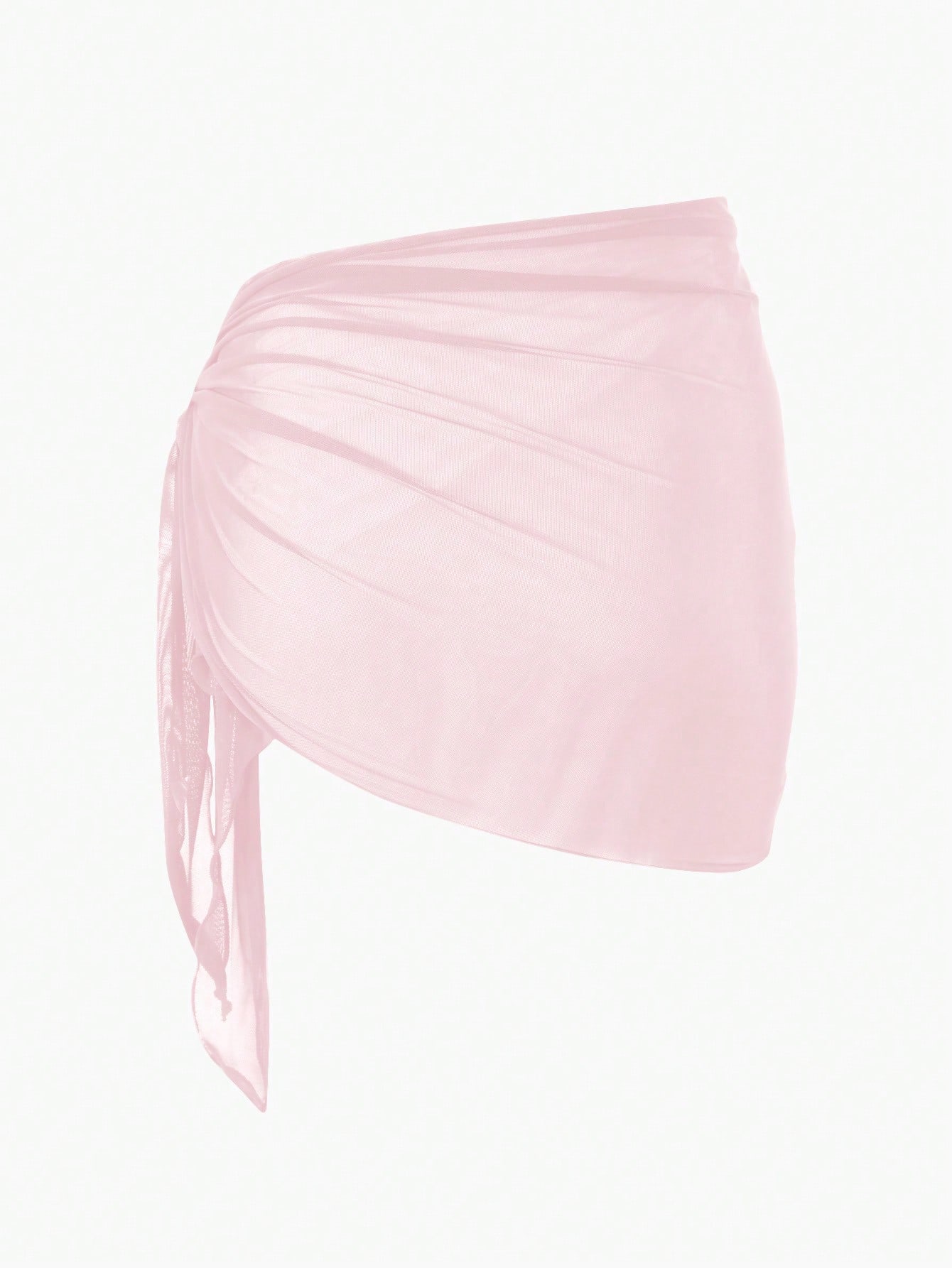 Swim Basics Women's Solid Color Mesh See-Through Sheer Cover Up, Fashionable For Summer