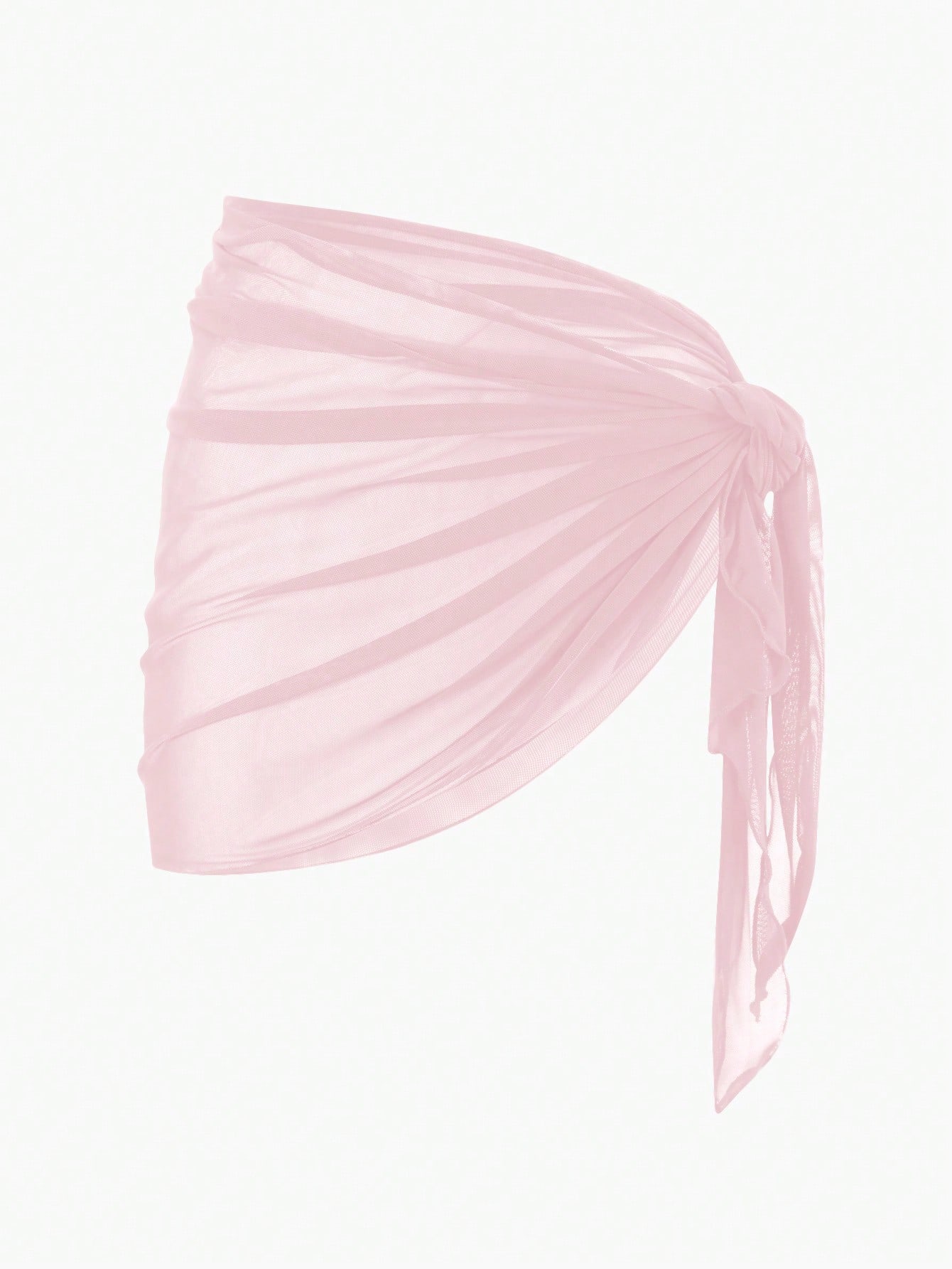 Swim Basics Women's Solid Color Mesh See-Through Sheer Cover Up, Fashionable For Summer