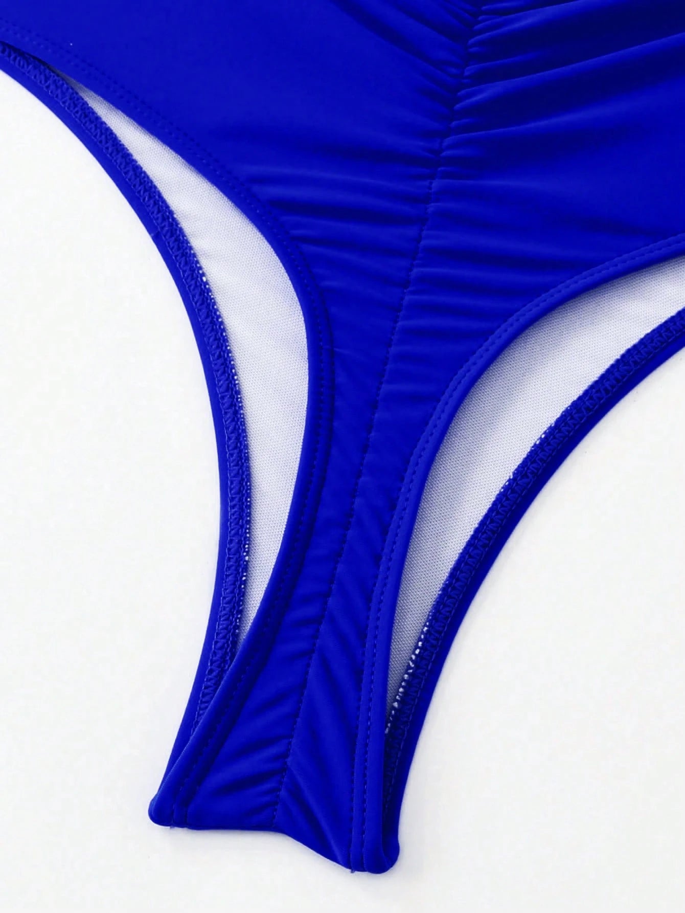 Swim Basics Women's Solid Color Ruched Bikini Bottom, Suitable For Beach, Vacation