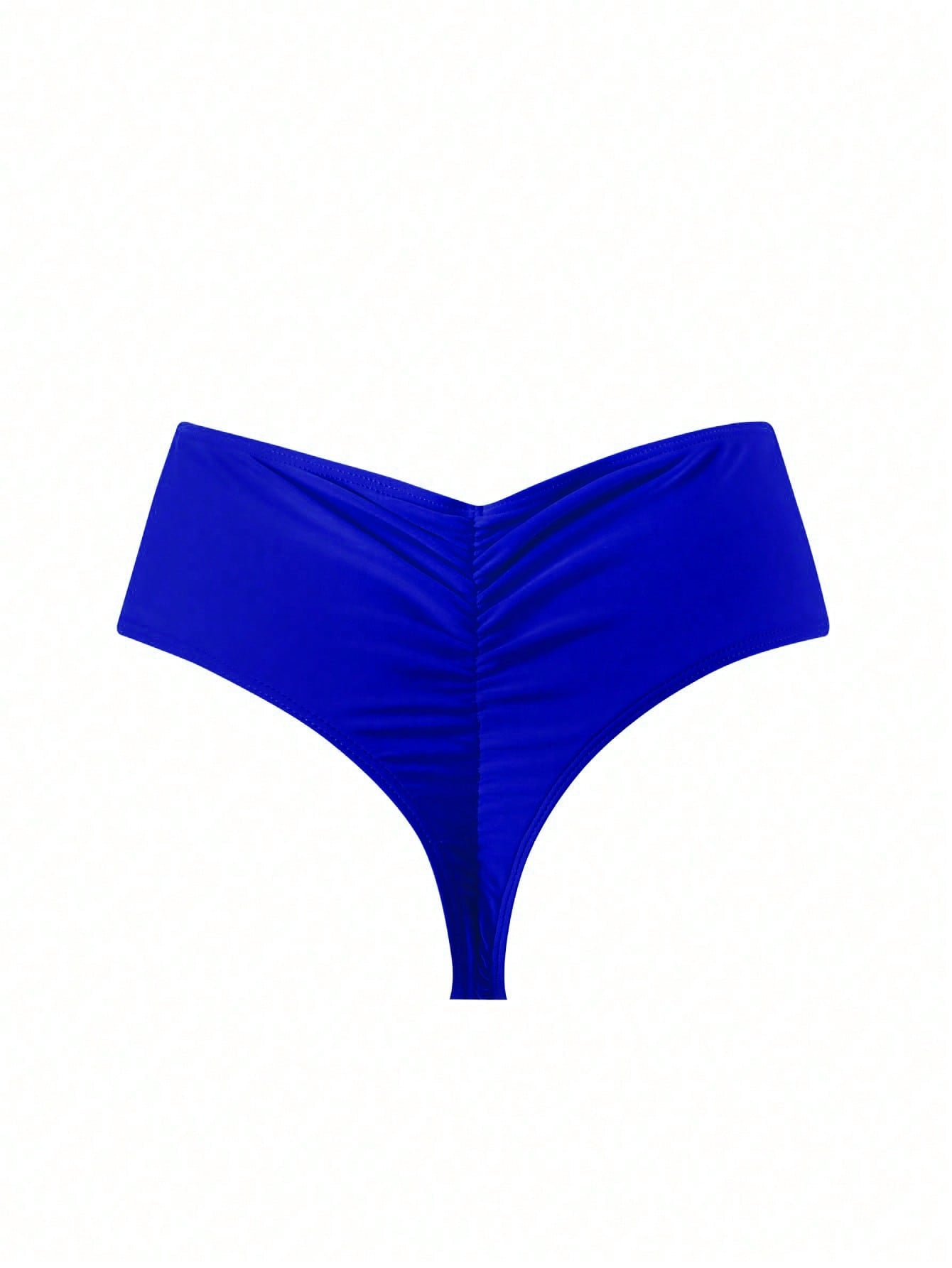 Swim Basics Women's Solid Color Ruched Bikini Bottom, Suitable For Beach, Vacation